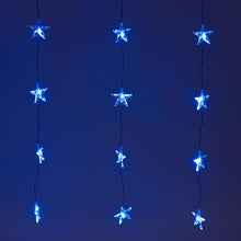 Load image into Gallery viewer, 24 LED Star Curtain Lights, Indoor and Outdoor ~ Brilliant Blue
