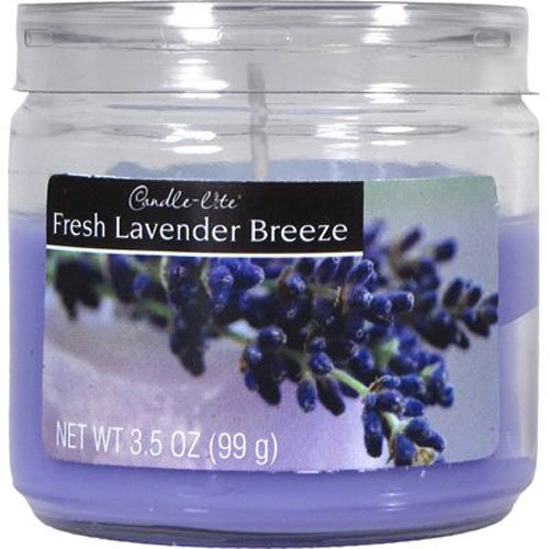 Candlelite Essentials 3-1/2-Ounce Jar Candle, Fresh Lavender Breeze