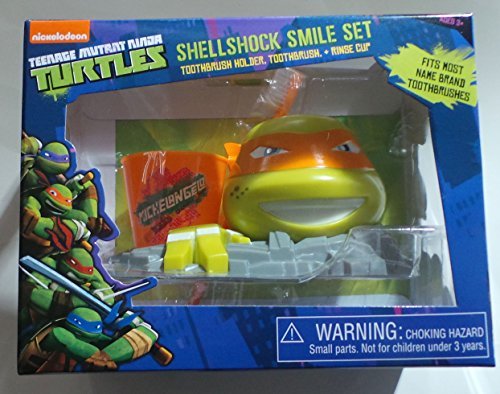 Teenage Mutant Ninja Turtles three-piece toothbrush cup and holder set