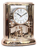 Rhythm 4RH741WS13 rose gold mantel clock detail