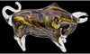 Decorative glass bull sculpture, 26cm