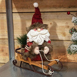 34cm Santa on sledge Christmas decoration