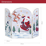 86010 Santa and Snowman metal mesh decorative Christmas screen