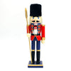 30 cm Tall Wooden Soldier Nutcracker on Stand, Multi-Colour