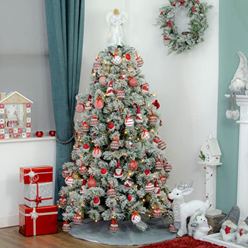 Angel Tree Topper 12” Tall White Diamante Dress Indoor