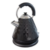 Fast Boil Diamond Cut Pyramid Shape Cordless Kettle, 3000 W, 1.7 Litres, Black