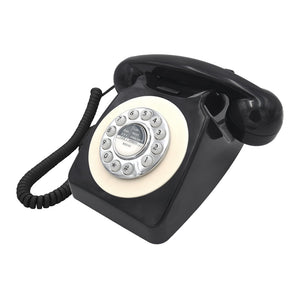 Classic Retro Vintage Style Home Telephone - Black