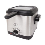 Compact 1.5L deep fryer with detachable basket handle