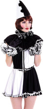 Load image into Gallery viewer, Women&#39;s French Kiss Pierrot Costume,Black/White,Small
