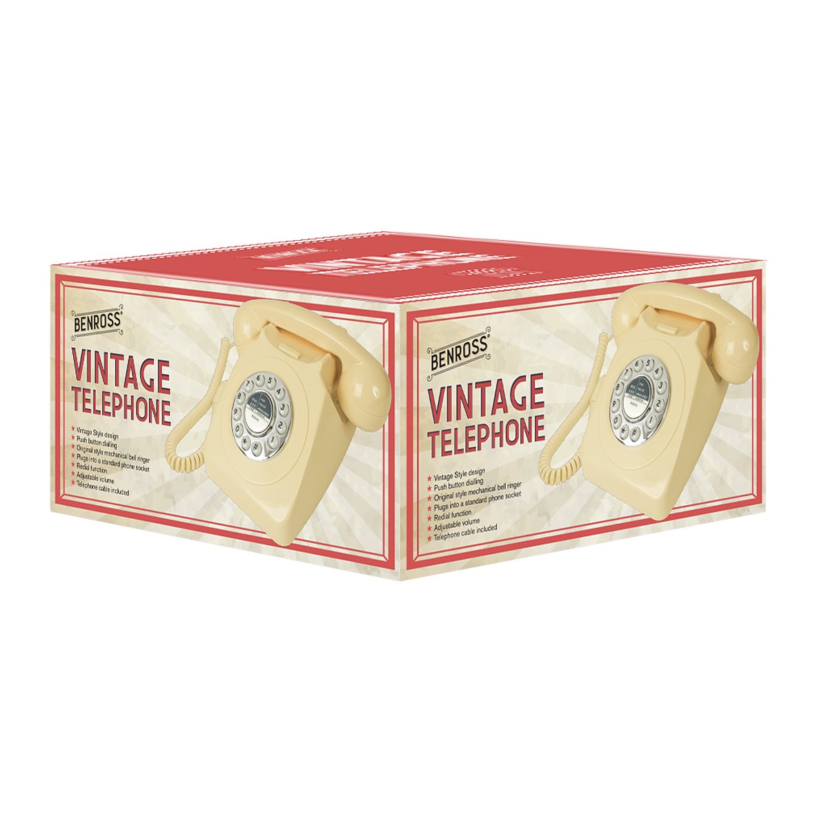 Cream vintage-style Benross home telephone handset