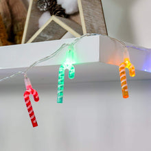 Load image into Gallery viewer, Battery operated Candy Cane String Lights, Multi Coloured

