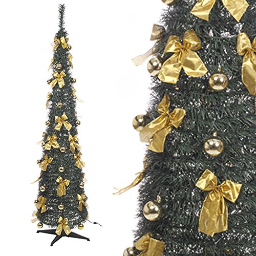 The Christmas Workshop 84710 6ft gold pre-lit pop-up Christmas tree