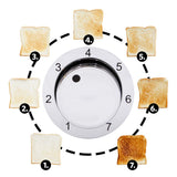 Diamond-cut two-slice toaster for thicker bread
