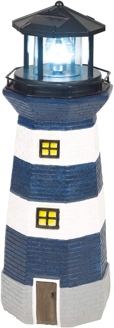 40cm solar garden lighthouse with rotating LED beacon