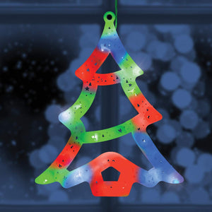 Multi Coloured LED Window Light Christmas Tree