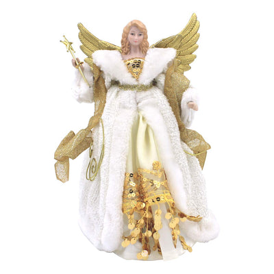 Tree Top Angel ~ 12" ~ Indoor ~ Gold and Cream