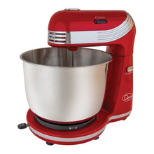 Load image into Gallery viewer, 3 Litre Compact 6 Speed Watt Stand Mixer with Stainless Steel Bowl and Dough Hook and Beater, 250 W, 3 Liters, Red
