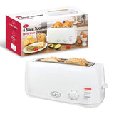 Four-slice toaster with extra-wide slots