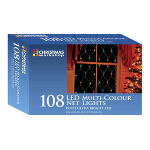 108 LED Multi-Coloured net lights, Indoor and Outdoor