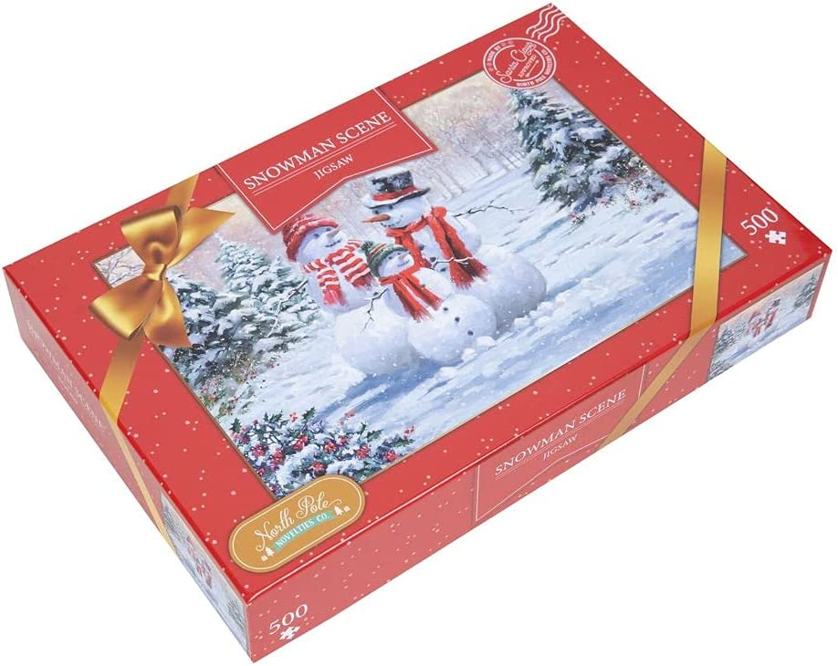 Richard MacNeil Snowman Family 500-piece Christmas jigsaw puzzle