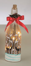 29cm Lit Christmas Reindeer Bottle