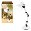 Anika white swing arm desk lamp with adjustable shade