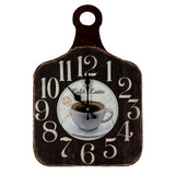 Hometime café latte chopping board wall clock 44 x 30cm
