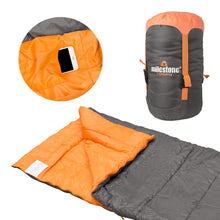 Load image into Gallery viewer, Envelope Sleeping Bag Single 3 Season Double Insulation Grey &amp; Orange
