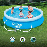 Bestway 12ft Fast Set pool packaging and dimensions