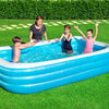 20 Inflatable Family Pool, Blue Rectangular with Water Capacity 1,161L