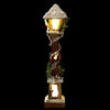 60cm snowy Christmas lamppost with 10 warm white LEDs