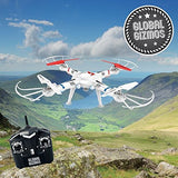 Quadcopter drone with camera replacement blades and accessories