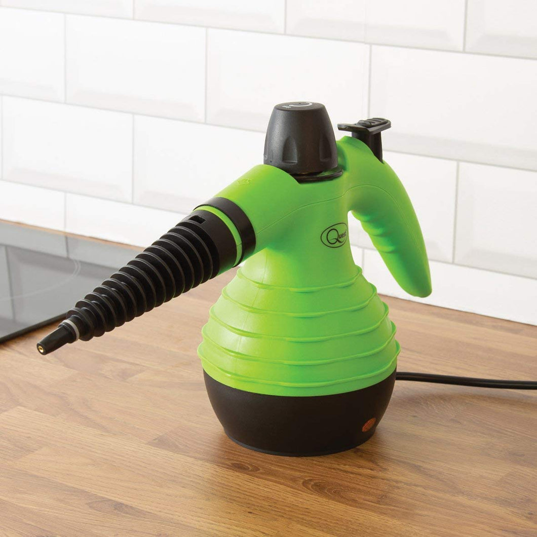 Handheld Steam Cleaner| Multi-Purpose Portable Household Cleaner| 1,000W| 0.25L Water Tank Produces Steam Up To 130°| Green