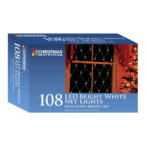 108 LED Bright White net lights, Indoor and Outdoor 
