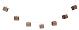 Ten LED wooden cube decorative lights