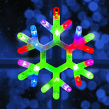 30cm 20 LED multi-coloured snowflake Christmas window light
