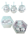 14 Pc DECOUPAGE BAUBLE - SNOWY VILLAGE