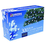 300 blue LED Christmas fairy lights with 8 lighting modes