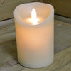 Premier 18cm cream LED dancing flame melted edge candle