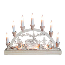 Load image into Gallery viewer, Wooden Illuminated Candle Bridge ~ Warm White ~ 10 LED Lights~ Indoor
