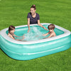 20 Inflatable Family Pool, Blue Rectangular with Water Capacity 450L