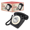 Benross black retro corded telephone with push-button dial