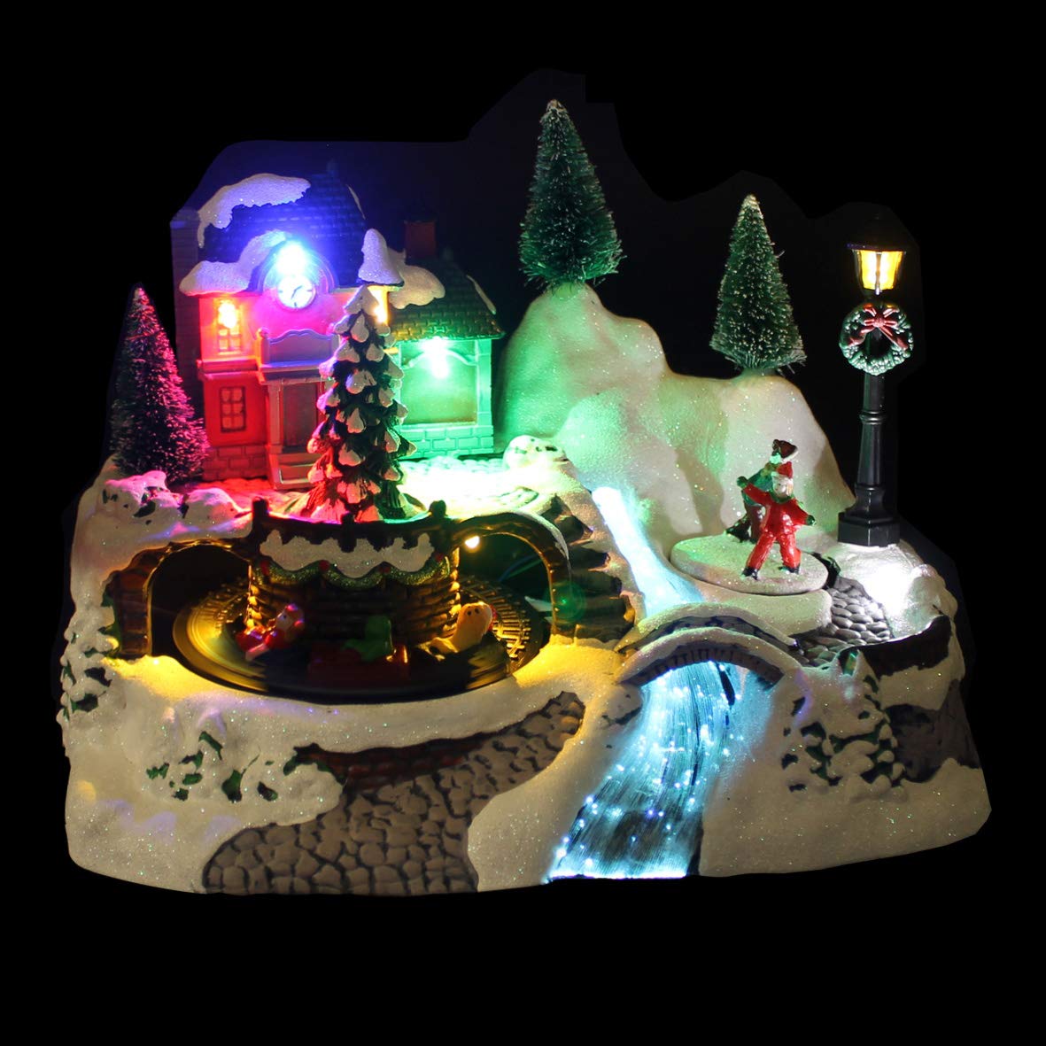 Animated Christmas train ornament alternate view