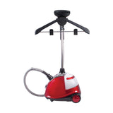 Quest garment steamer with trouser clips and hanger