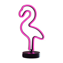 Load image into Gallery viewer, LED Neon Flamingo Light 30cm Powered by Battery or DC Adapter - Fun Indoor Table Lamp Perfect for a Themed Party, Living Room, Bedroom or as a Gift
