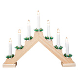 40cm pine-effect wooden candle bridge Christmas decoration