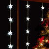 24 bright white LED star curtain Christmas lights