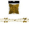 2.7m 4 Section Foil Christmas Garland Decoration - Gold