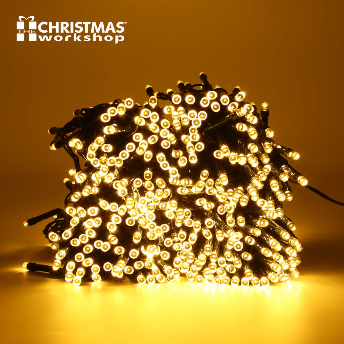 400 warm white LED chaser Christmas lights