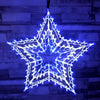 54cm blue and white LED star window light with 8-function chaser